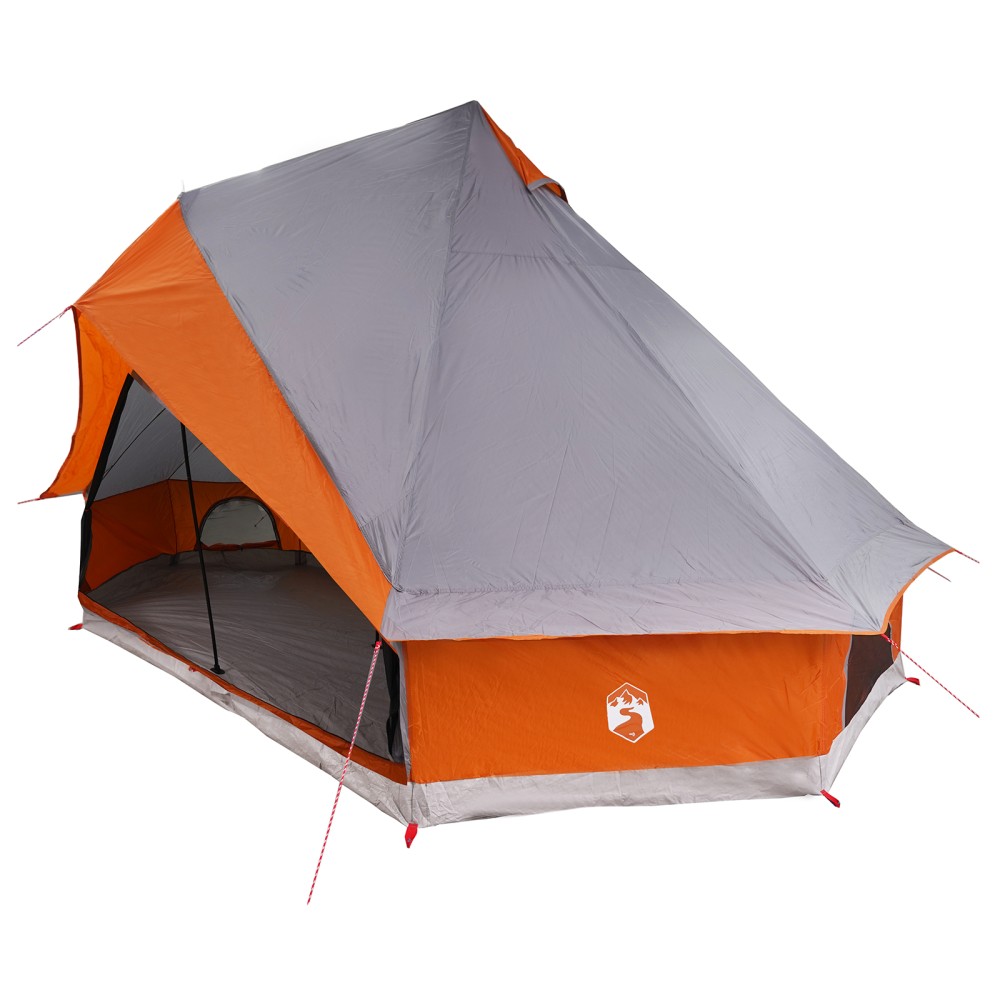 vidaXL Cort de familie Tipi Gri și Portocalie 400 x 346 x 250 cm