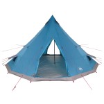 vidaXL Cort de familie Tipi Manual Albastru și Gri 560 x 560 x 300 cm vidaXL Cort de familie Tipi Manual Albastru și Gri 560 x 560 x 300 cm