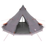 vidaXL Cort de familie Tipi Gri și Portocalie 560 x 560 x 300 cm vidaXL Cort de familie Tipi Gri și Portocalie 560 x 560 x 300 cm