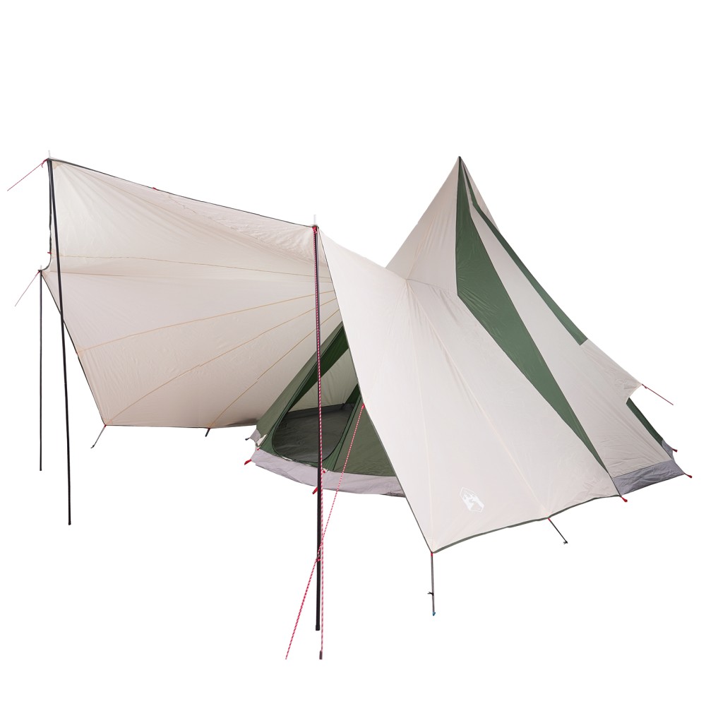 vidaXL Cort familie Tipi Verde 12 persoane waterproof