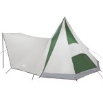vidaXL Cort familie Tipi Verde 12 persoane waterproof