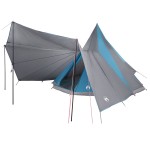 vidaXL Cort de familie Tipi Manual Albastru și Gri 510 x 690 x 330 cm vidaXL Cort de familie Tipi Manual Albastru și Gri 510 x 690 x 330 cm