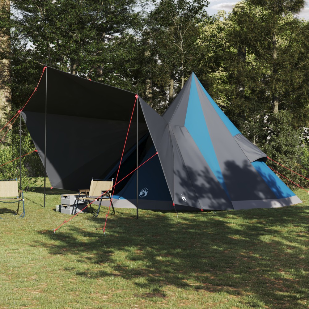 vidaXL Cort de familie Tipi Manual Albastru și Gri 510 x 690 x 330 cm