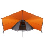 vidaXL Cort de familie Tipi Gri și Portocalie 510 x 690 x 330 cm vidaXL Cort de familie Tipi Gri și Portocalie 510 x 690 x 330 cm