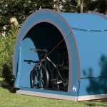 vidaXL Cort pentru depozitare biciclete albastru 256 x 222 x 182 cm