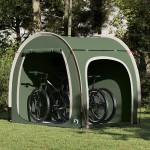 vidaXL Cort pentru depozitare biciclete Verde 218 x 156 x 180 cm