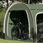 vidaXL Cort pentru depozitare biciclete Verde 218 x 156 x 180 cm