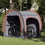 vidaXL Cort pentru depozitare biciclete cu acoperiș Gri și Portocalie