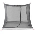 vidaXL Cort interior Negru 208 x 140 x 175 cm Plasă