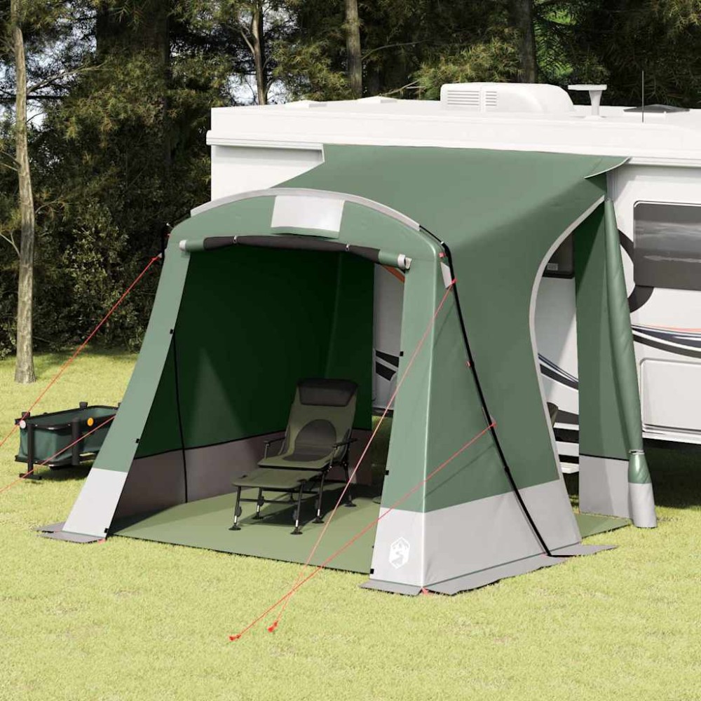 vidaXL Cort cu acoperiș Altele Verde și Negru 285 x 255 x 245 cm Poliester