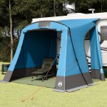 vidaXL Cort cu acoperiș Altele Albastru și Negru 285 x 255 x 245 cm Poliester vidaXL Cort cu acoperiș Altele Albastru și Negru 285 x 255 x 245 cm Poliester