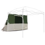 vidaXL Cort cu acoperiș Altele Verde și Negru 280 x 220 x 176 cm vidaXL Cort cu acoperiș Altele Verde și Negru 280 x 220 x 176 cm