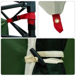 vidaXL Cort cu acoperiș Altele Verde și Negru 280 x 220 x 176 cm vidaXL Cort cu acoperiș Altele Verde și Negru 280 x 220 x 176 cm
