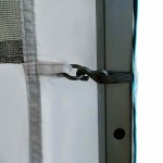 vidaXL Organizator de cort suspendat cu depozitare Gri 320 x 182 cm