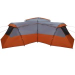 vidaXL Cort de Familie Gri și portocaliu 833 x 585 x 216 cm Poliester vidaXL Cort de Familie Gri și portocaliu 833 x 585 x 216 cm Poliester