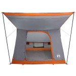 vidaXL Cort de Camping Gri și portocaliu 282 x 225 x 154 cm Poliester vidaXL Cort de Camping Gri și portocaliu 282 x 225 x 154 cm Poliester