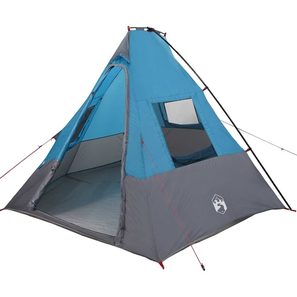 vidaXL Cort cu acoperiș Altele cu aerisire de aer Albastru și Negru 383 x 338 x 217 cm
