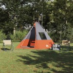 vidaXL Cort cu acoperiș Altele Gri și Portocaliu și Negru 383 x 338 x 217 cm vidaXL Cort cu acoperiș Altele Gri și Portocaliu și Negru 383 x 338 x 217 cm