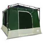 vidaXL Cort interior cu acoperiș Verde 290 x 288 x 234 cm tafta