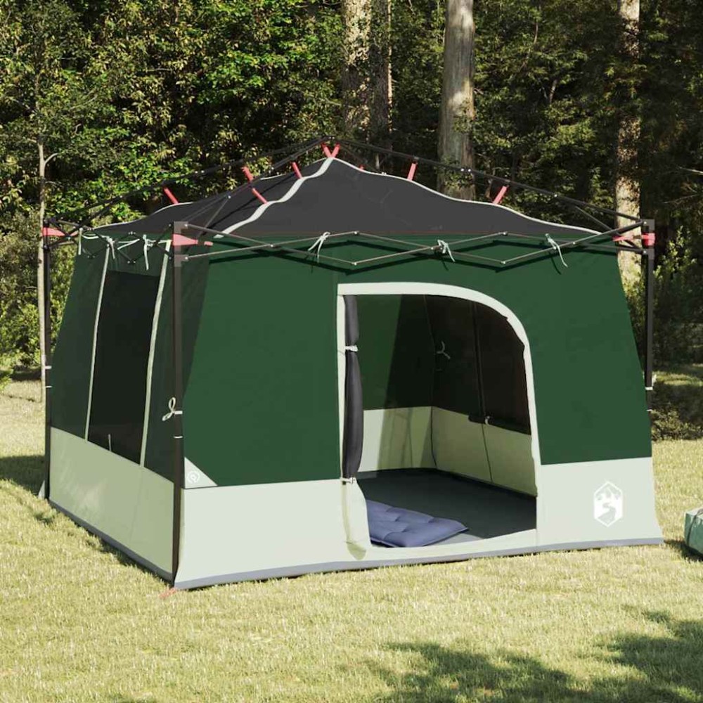 vidaXL Cort interior cu acoperiș Verde 290 x 288 x 234 cm tafta