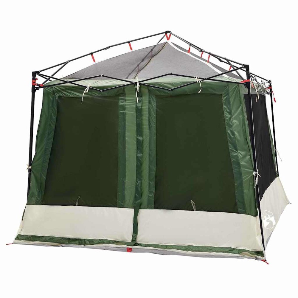 vidaXL Cort interior cu acoperiș Verde 291 x 291 x 240 cm tafta