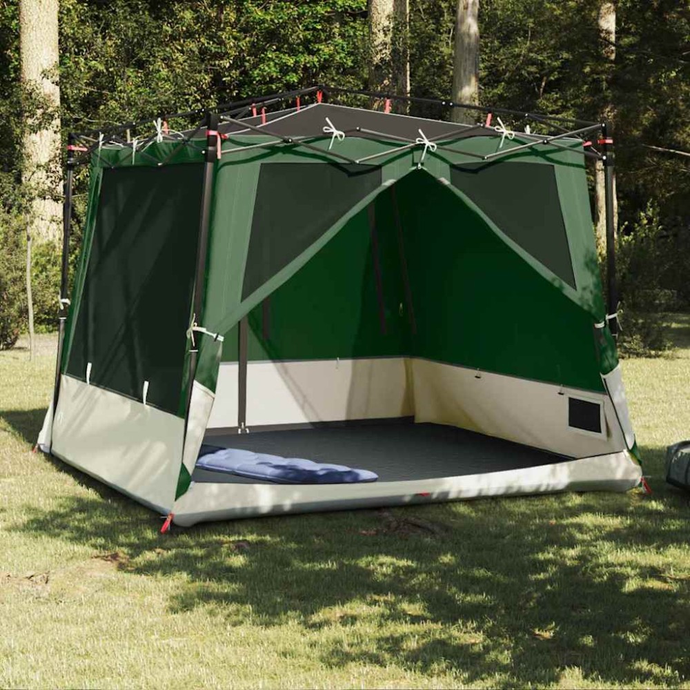 vidaXL Cort interior cu acoperiș Verde 291 x 291 x 240 cm tafta