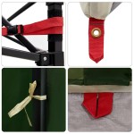 vidaXL Cort interior cu acoperiș Verde 291 x 291 x 240 cm tafta