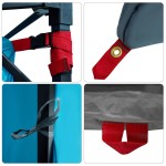 vidaXL Cort cu acoperiș Altele cu aerisire de aer Albastru și Negru 291 x 291 cm vidaXL Cort cu acoperiș Altele cu aerisire de aer Albastru și Negru 291 x 291 cm