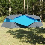 vidaXL Cort cu acoperiș Altele cu aerisire de aer Albastru și Negru 520 x 520 x 190 cm vidaXL Cort cu acoperiș Altele cu aerisire de aer Albastru și Negru 520 x 520 x 190 cm
