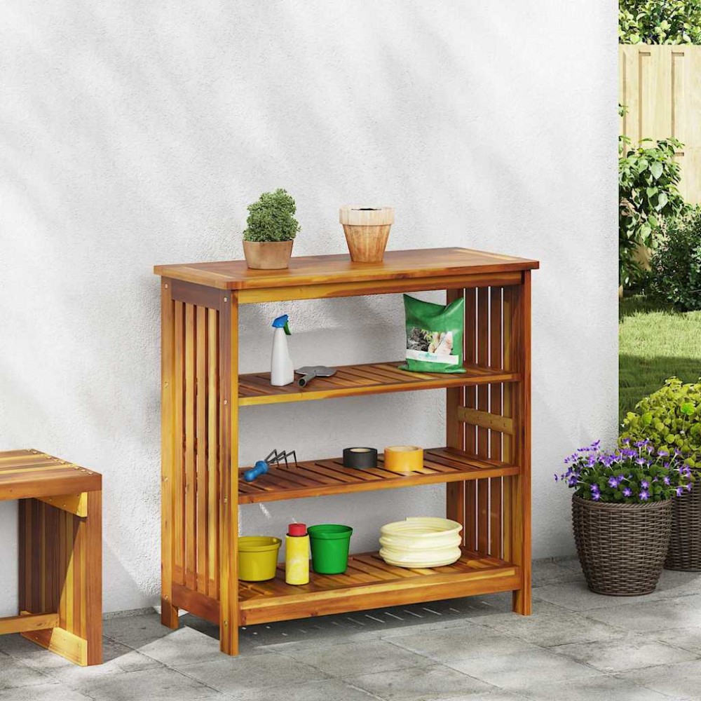 vidaXL Dulap de grădină Maro 75 x 35 x 70cm Lemn masiv de acacia