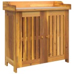 vidaXL Dulap de grădină Maro 78 x 36.5 x 78cm Lemn masiv de acacia vidaXL Dulap de grădină Maro 78 x 36.5 x 78cm Lemn masiv de acacia