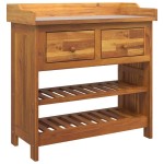 vidaXL Dulap de grădină Maro 78 x 36.5 x 78cm Lemn masiv de acacia vidaXL Dulap de grădină Maro 78 x 36.5 x 78cm Lemn masiv de acacia