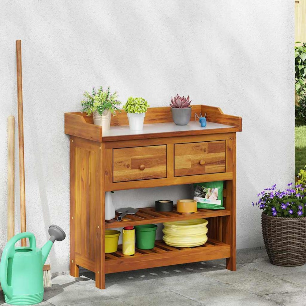 vidaXL Dulap de grădină Maro 78 x 36.5 x 78cm Lemn masiv de acacia