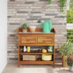 vidaXL Dulap de grădină Maro 78 x 36.5 x 78cm Lemn masiv de acacia vidaXL Dulap de grădină Maro 78 x 36.5 x 78cm Lemn masiv de acacia