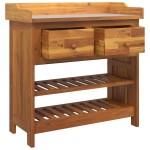 vidaXL Dulap de grădină Maro 78 x 36.5 x 78cm Lemn masiv de acacia vidaXL Dulap de grădină Maro 78 x 36.5 x 78cm Lemn masiv de acacia