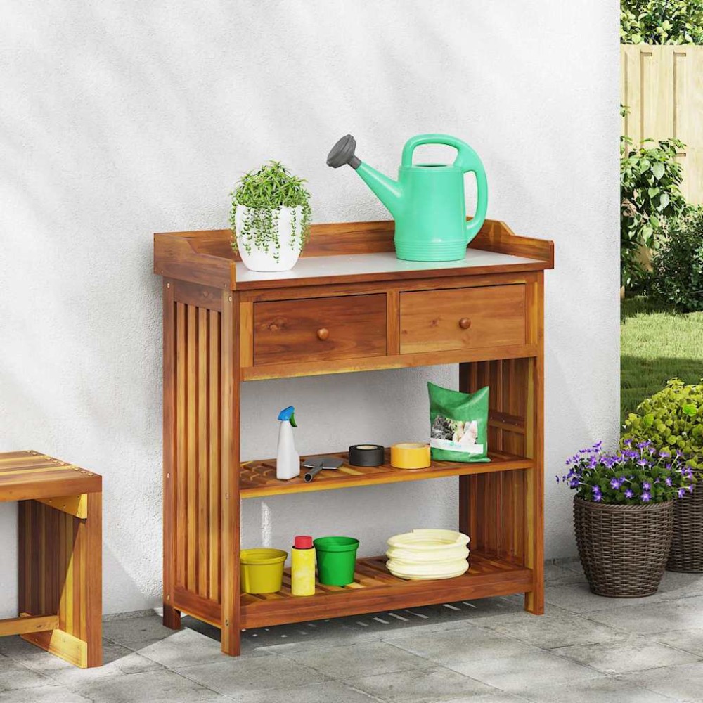vidaXL Dulap de grădină Maro 78 x 36.5 x 78cm Lemn masiv de acacia