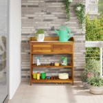 vidaXL Dulap de grădină Maro 78 x 36.5 x 78cm Lemn masiv de acacia vidaXL Dulap de grădină Maro 78 x 36.5 x 78cm Lemn masiv de acacia