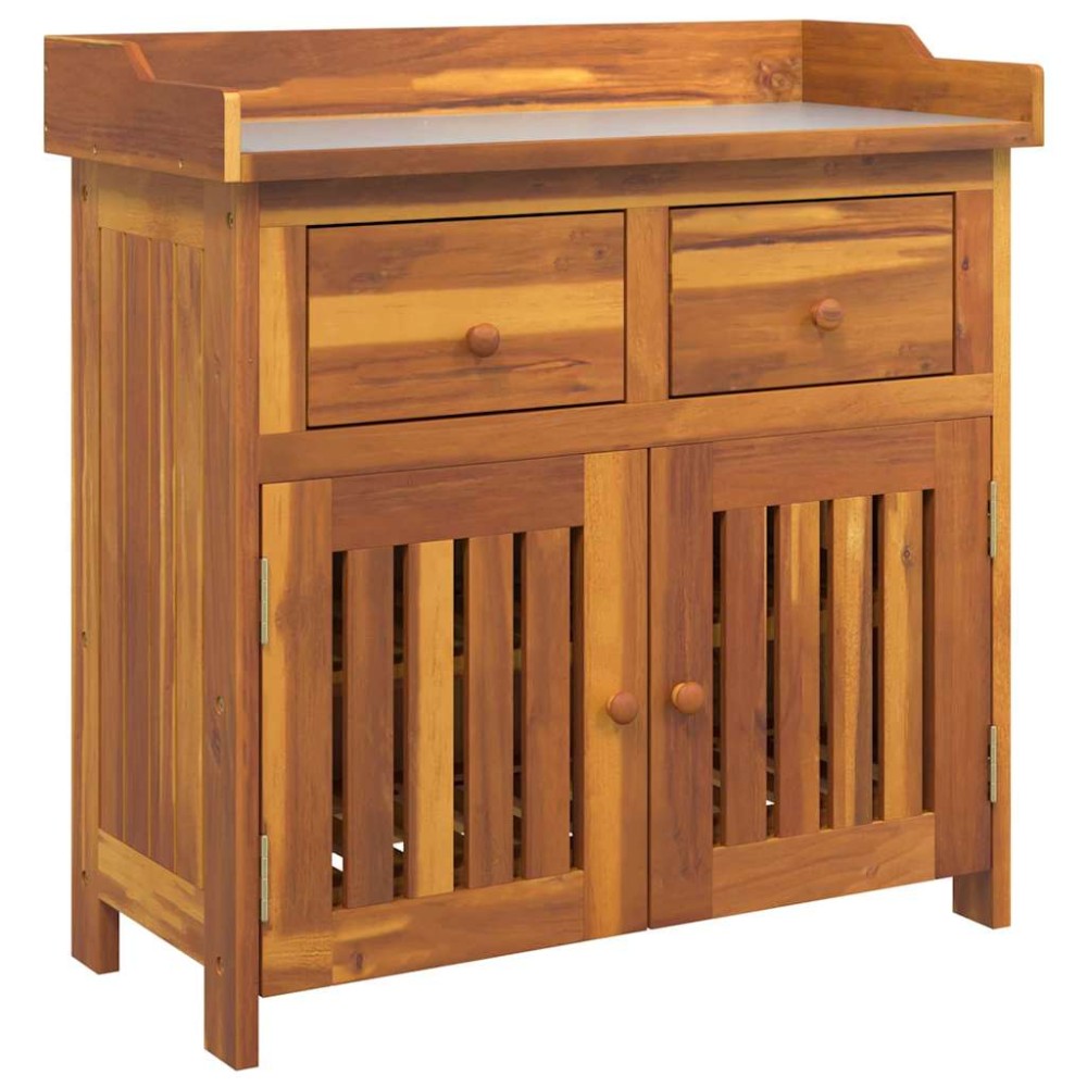 vidaXL Dulap de grădină Maro 78 x 36.5 x 78 cm Lemn masiv de acacia