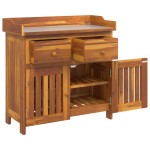 vidaXL Dulap de grădină Maro 78 x 36.5 x 78 cm Lemn masiv de acacia