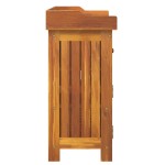 vidaXL Dulap de grădină Maro 78 x 36.5 x 78 cm Lemn masiv de acacia