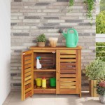vidaXL Dulap de grădină Maro 78 x 36.5 x 78cm Lemn masiv de acacia