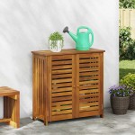 vidaXL Dulap de grădină Maro 78 x 36.5 x 78cm Lemn masiv de acacia vidaXL Dulap de grădină Maro 78 x 36.5 x 78cm Lemn masiv de acacia