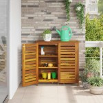 vidaXL Dulap de grădină Maro 78 x 36.5 x 78cm Lemn masiv de acacia vidaXL Dulap de grădină Maro 78 x 36.5 x 78cm Lemn masiv de acacia