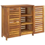 vidaXL Dulap de grădină Maro 78 x 36.5 x 78cm Lemn masiv de acacia vidaXL Dulap de grădină Maro 78 x 36.5 x 78cm Lemn masiv de acacia