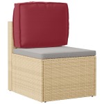 vidaXL Cuscus pentru palet cu spătar roșu vin, 50 x 40 x 12 cm, fabricat din Oxford.