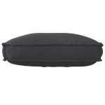 vidaXL Pernă pentru spătar din paleți cu pernă Negru 70 x 40 x 12 cm