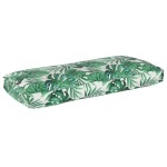 vidaXL Perna pentru palet - șezut/spătar cu model de frunze, 120 x 50 x 12 cm, din țesătură Oxford