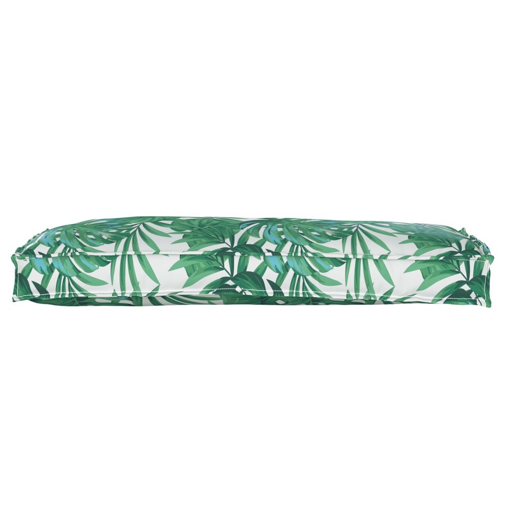 vidaXL Perna pentru palet pentru bancă cu model floral, 100 x 40 x 8 cm, din stofă Oxford.