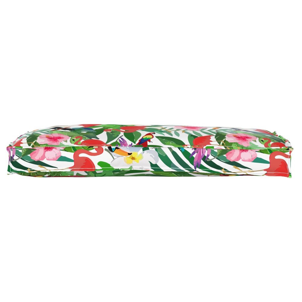 vidaXL Căptușeală pentru palet de bancă Tropic Jungle 100 x 40 x 8 cm, material Oxford
