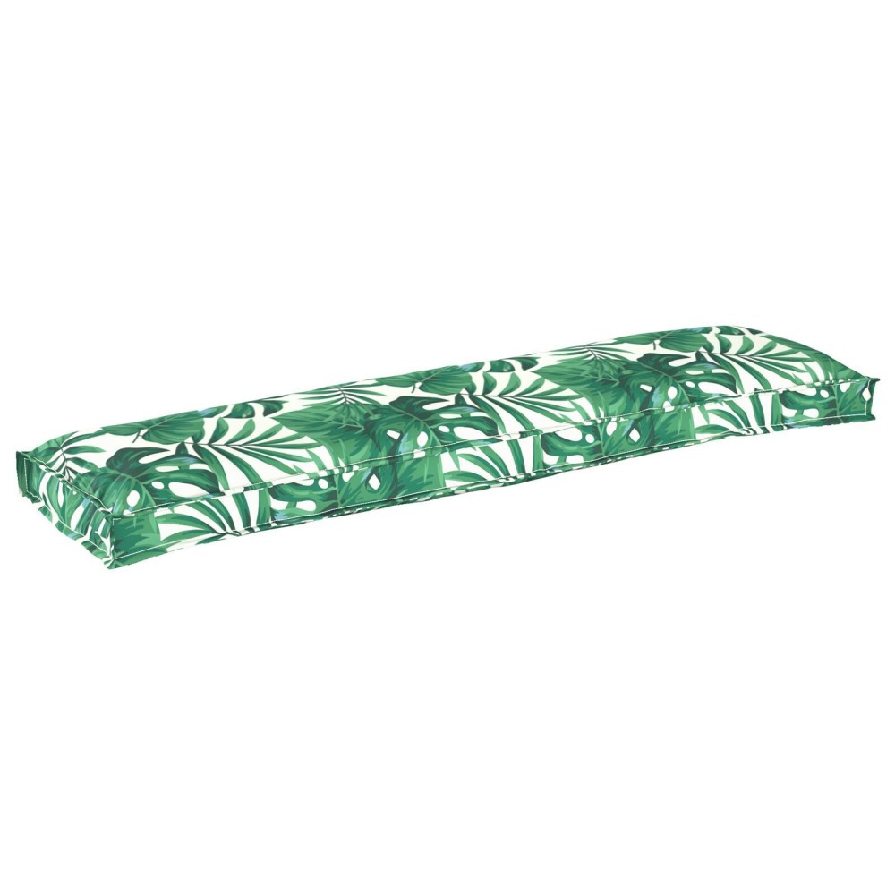 vidaXL Perne pentru Palet pentru bancă 2 buc Frunze 150x40x8 cm Material Oxford